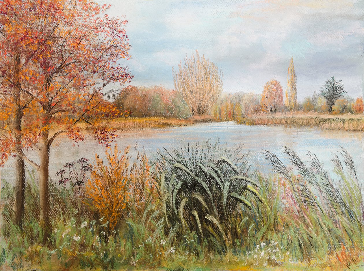 Tamiza w pobliżu Windsoru, 2022 (pastel) autorstwa Margo Starkey