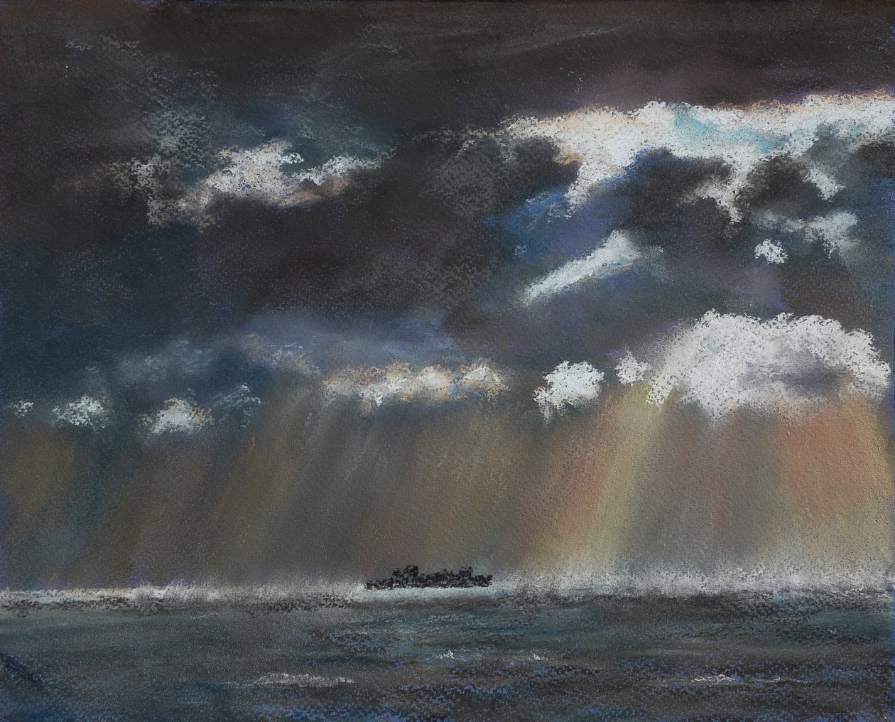 Szkwały na morzu, 2022 (pastel) autorstwa Margo Starkey