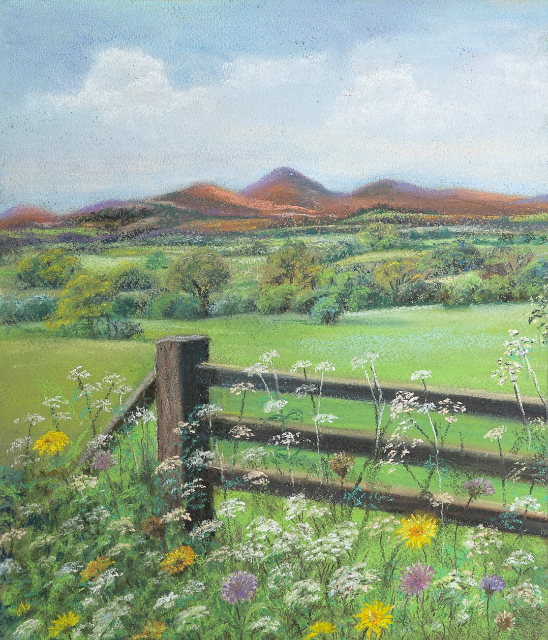 Lato w Cookham..Berks, 2020 (pastel) autorstwa Margo Starkey