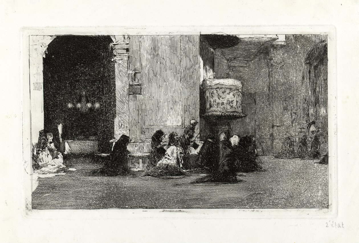 Wnętrze kościoła Sant Josep autorstwa Marià Fortuny