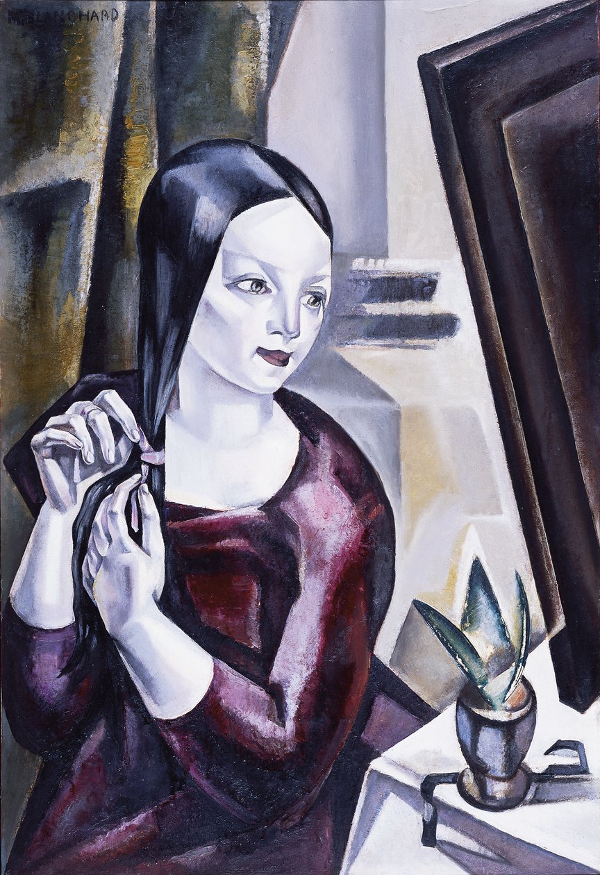 Kobieta przed lustrem, 1922 autorstwa Maria Blanchard