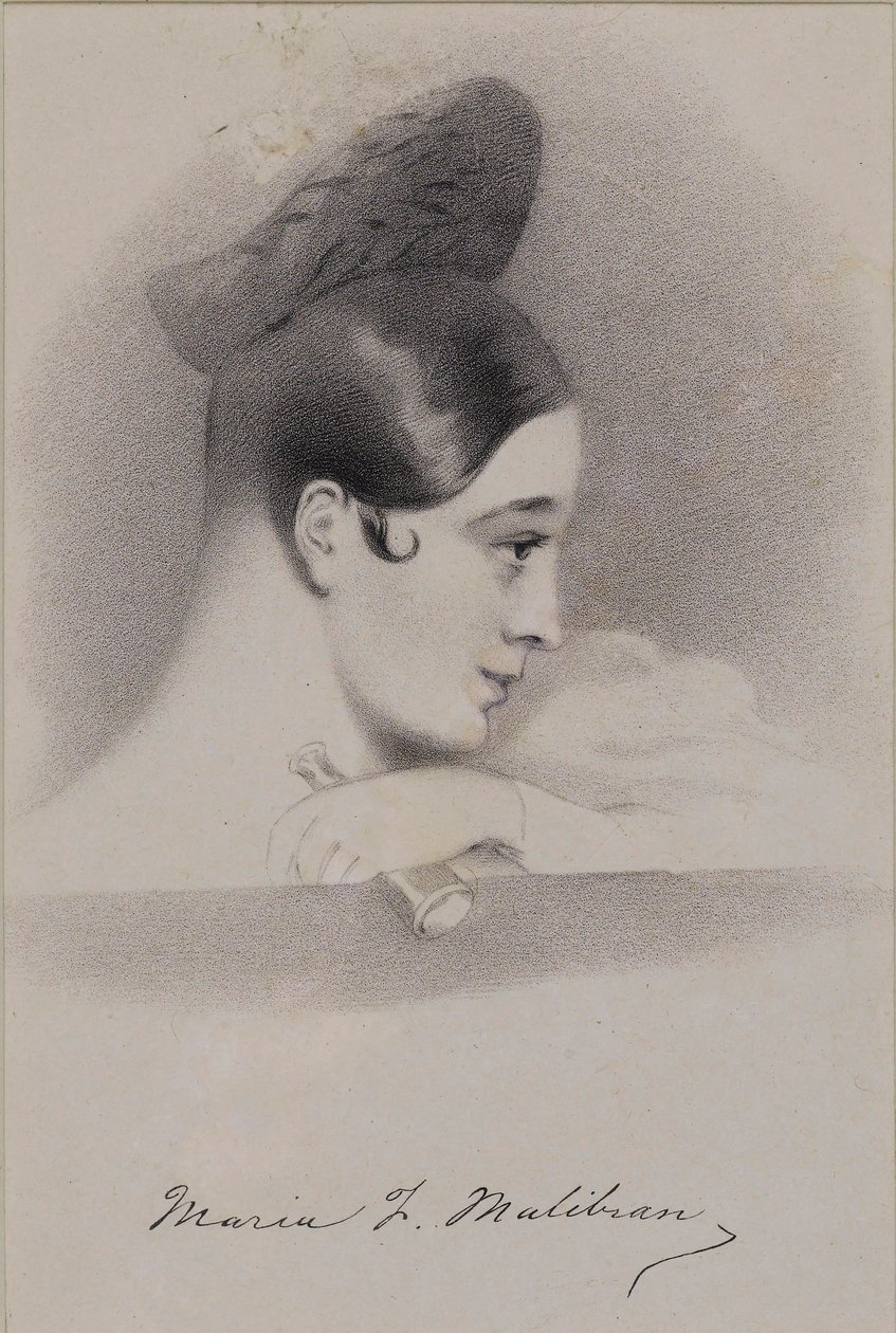 Autoportret, początek lat 30. XIX wieku. autorstwa Maria Malibran Garcia