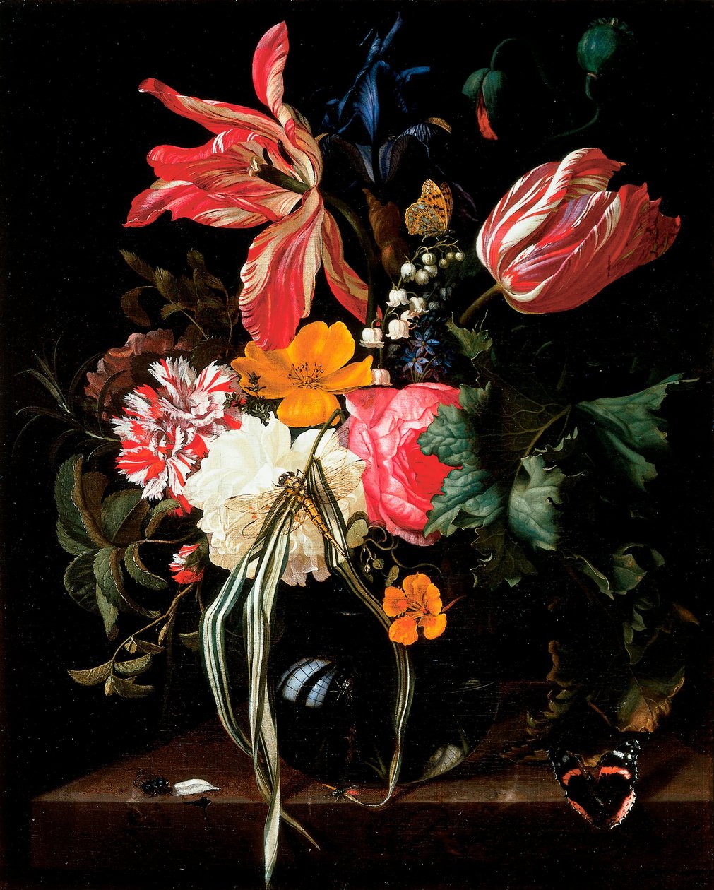 Martwa natura kwiatowa autorstwa Maria van Oosterwijck