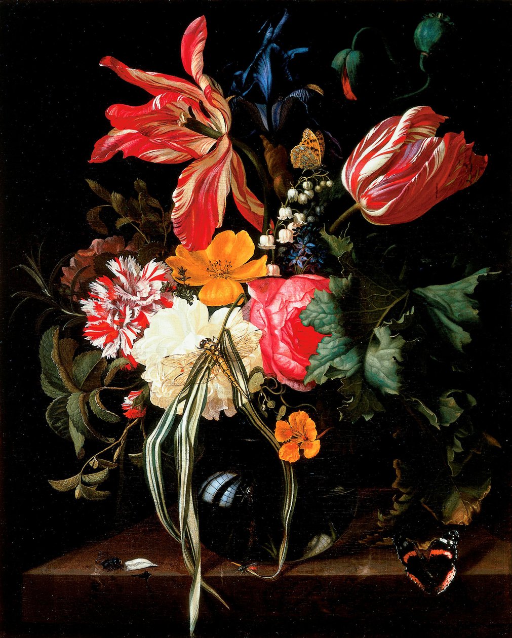 Martwa natura kwiatowa autorstwa Maria van Oosterwijck