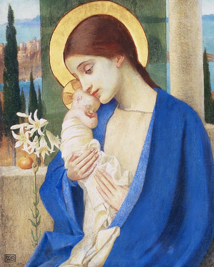 Madonna z Dzieciątkiem autorstwa Marianne Stokes