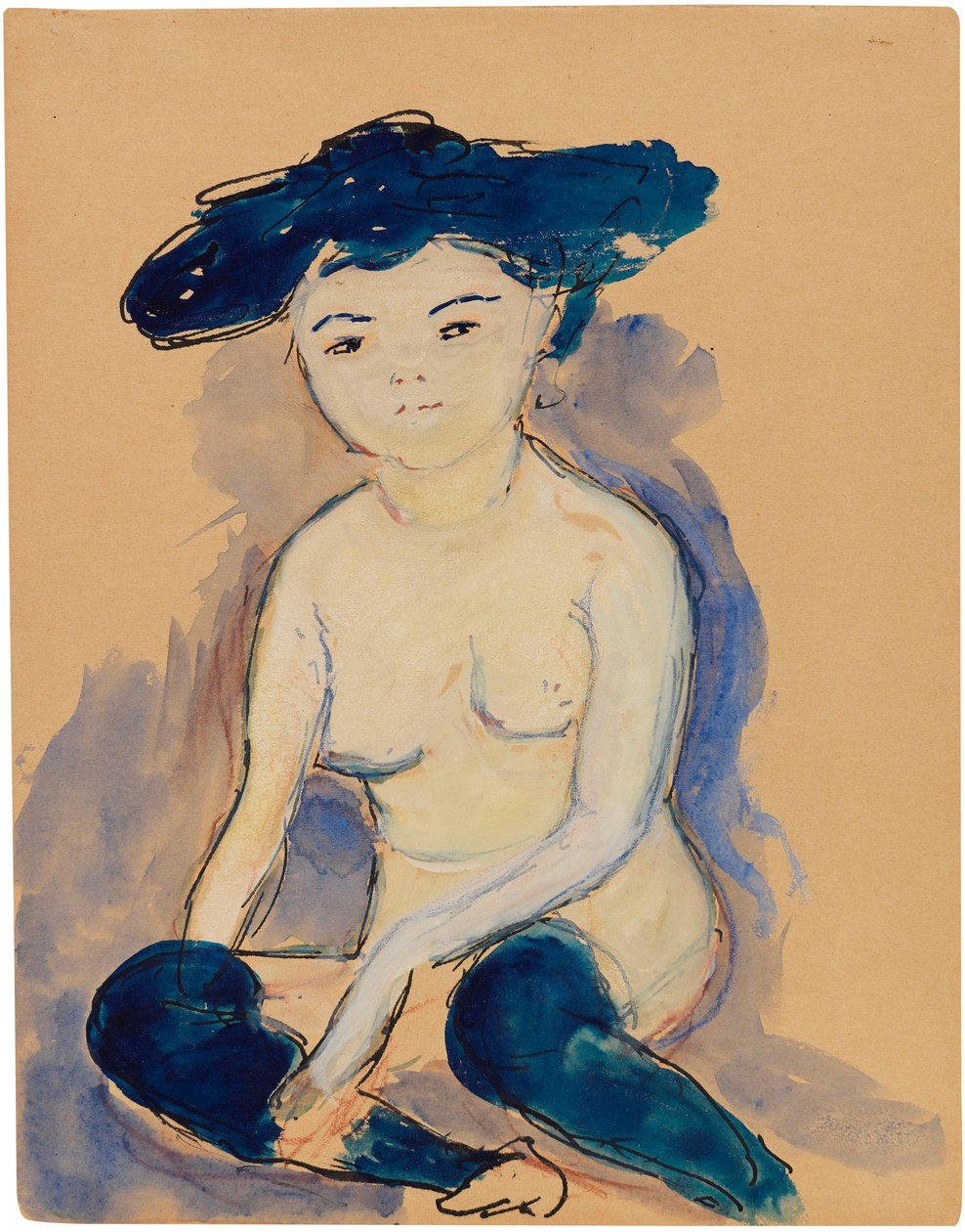 Helene z modną japońską fryzurą, 1909. autorstwa Marianne von Werefkin