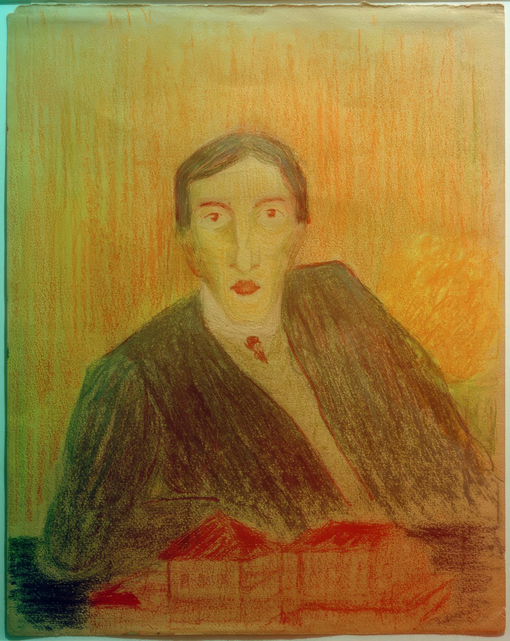 Portret z modelem architektonicznym autorstwa Marianne von Werefkin