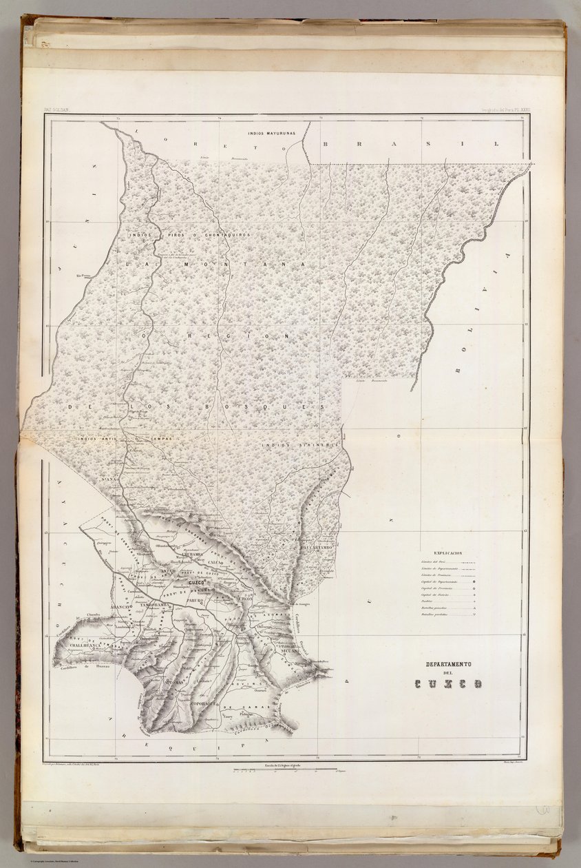 Mapa Cuzco autorstwa Mariano Felipe Paz Soldan