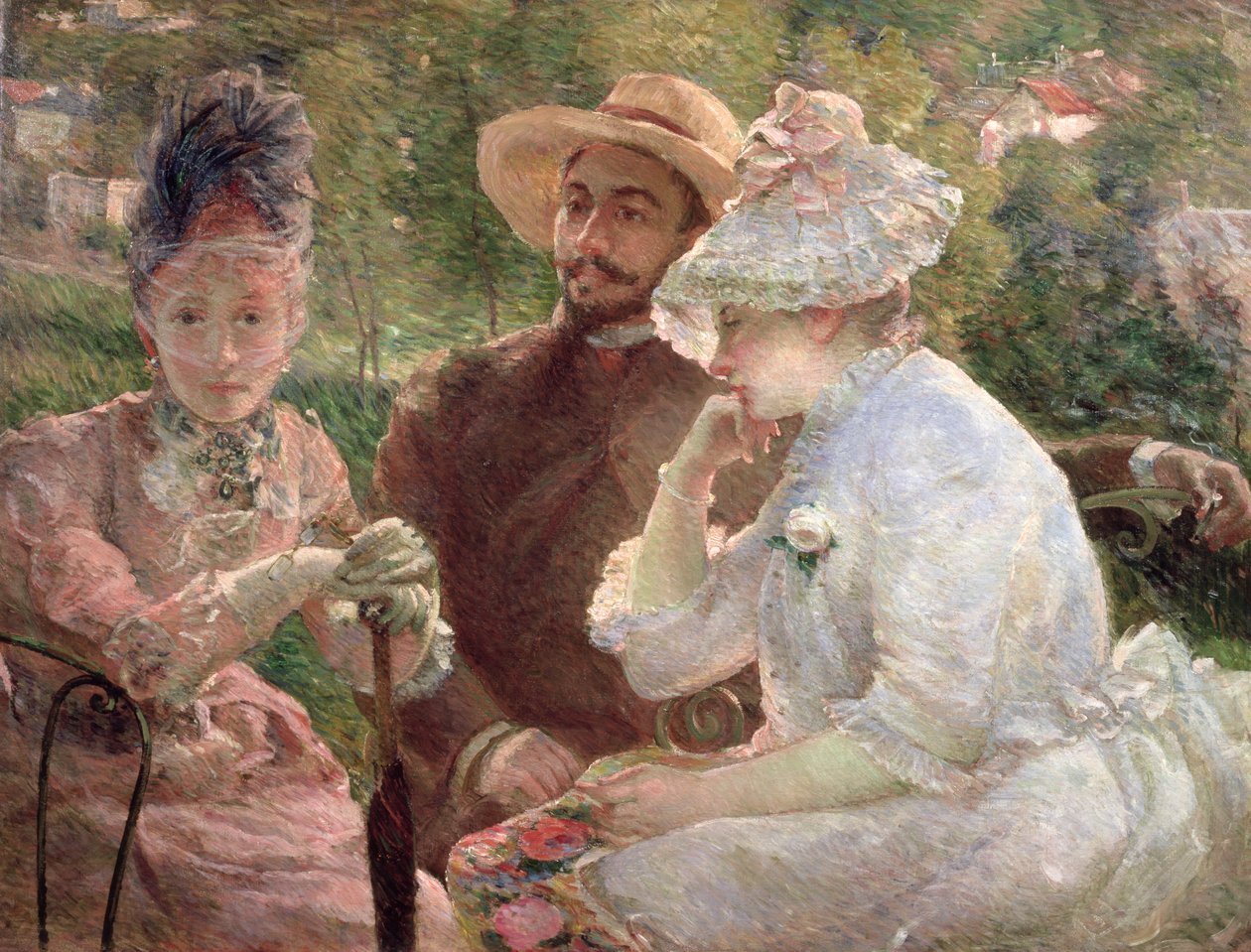 Na tarasie w Sevres, 1880 r. autorstwa Marie Bracquemond