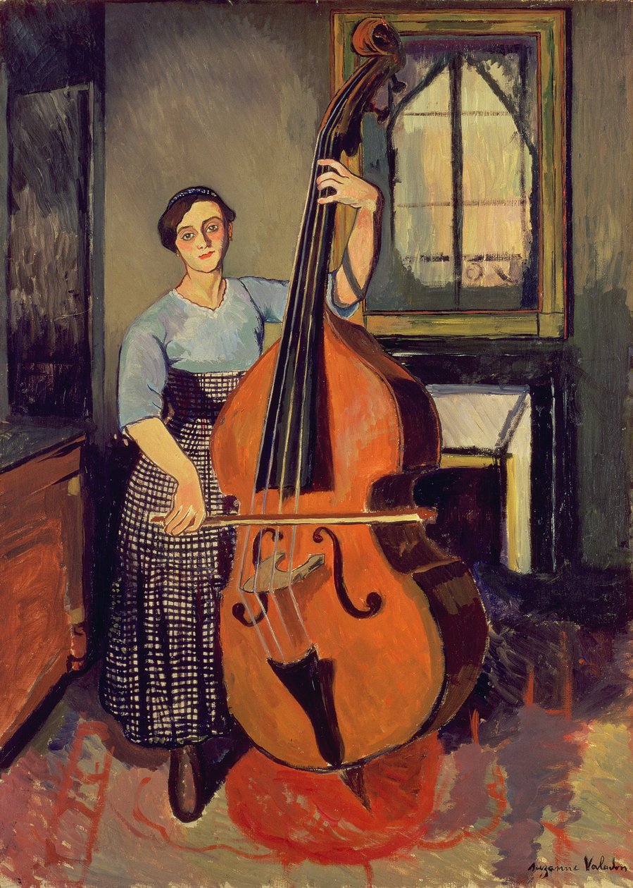 Kobieta z kontrabasem, 1908 autorstwa Marie Clementine (Suzanne) Valadon