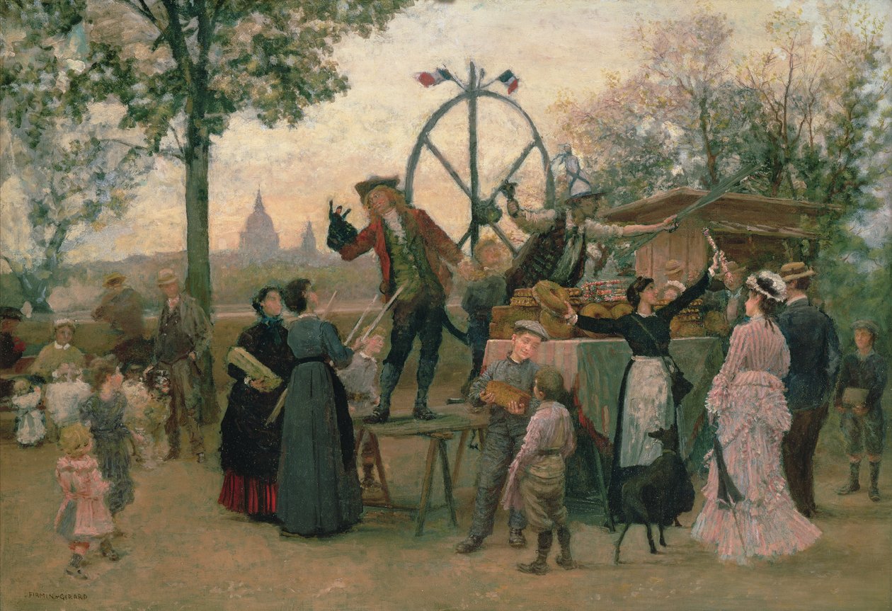 Uliczni gracze autorstwa Marie Francois Firmin Girard