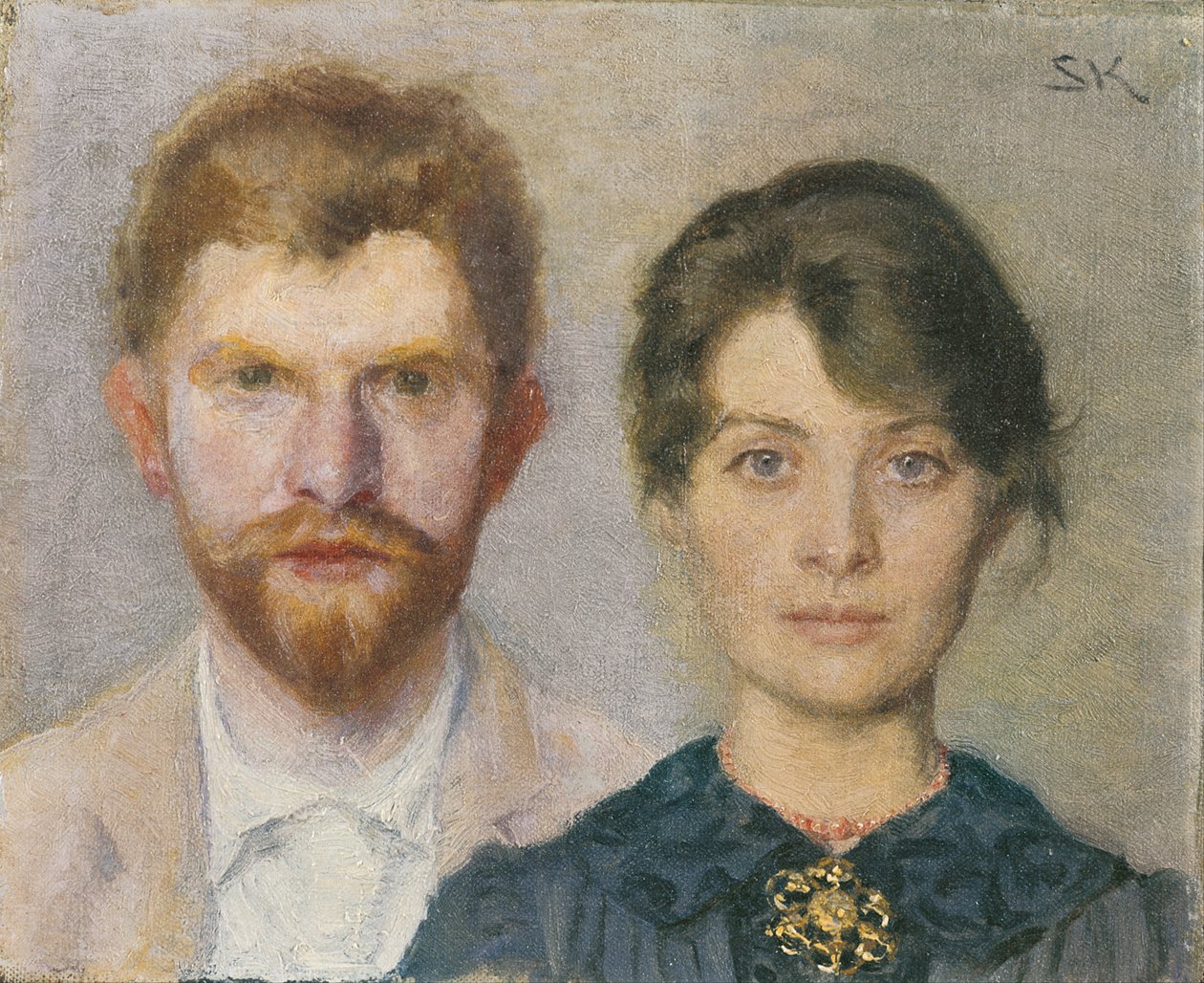 Podwójny portret Marii i P.S. Kroyer autorstwa Marie Krøyer