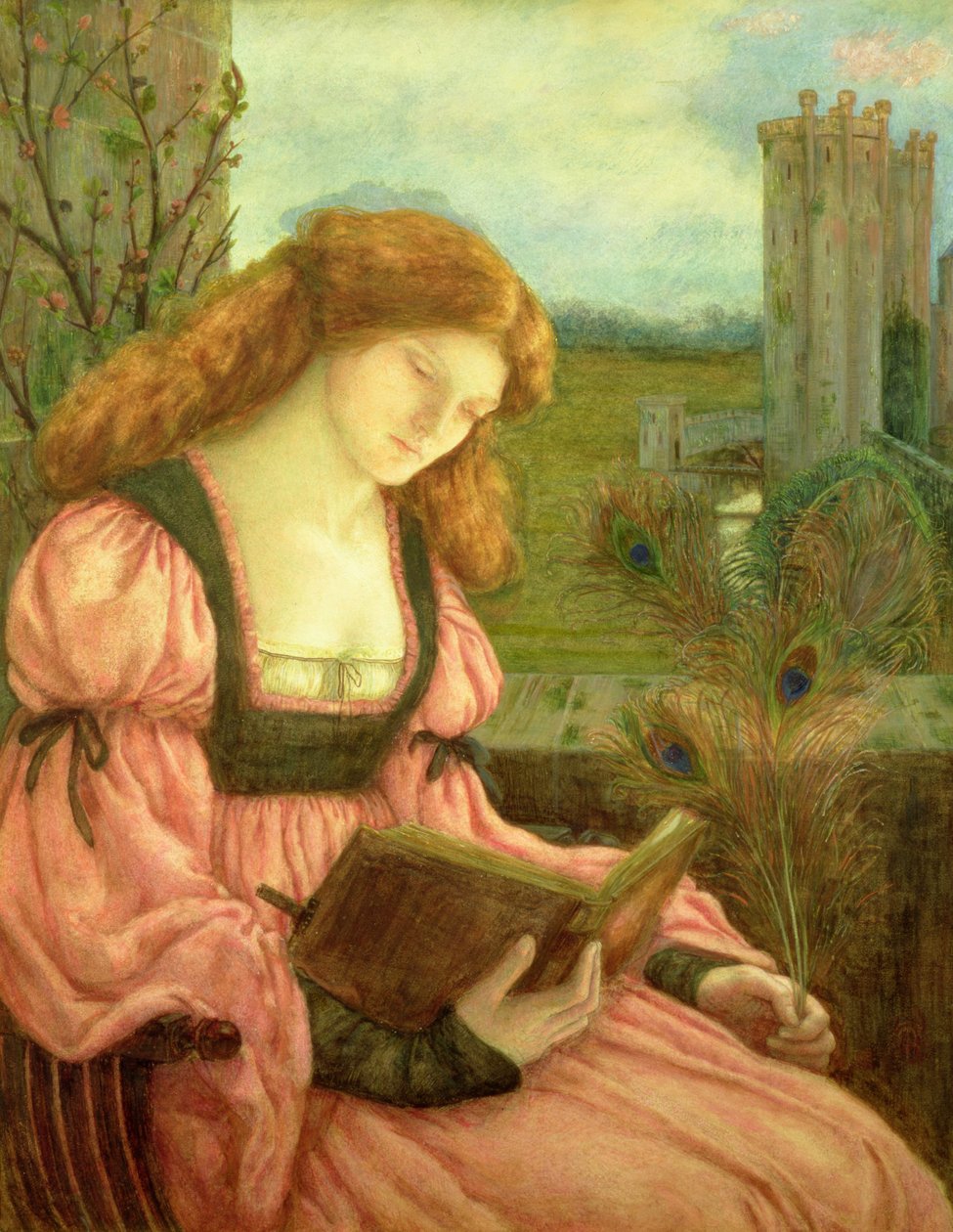 Św. Barbara (tempera na papierze) autorstwa Marie Spartali Stillman