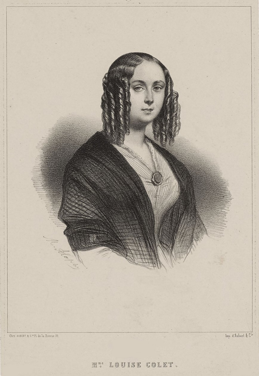 Louise Colet, 1843. autorstwa Marie Alexandre Menut Alophe