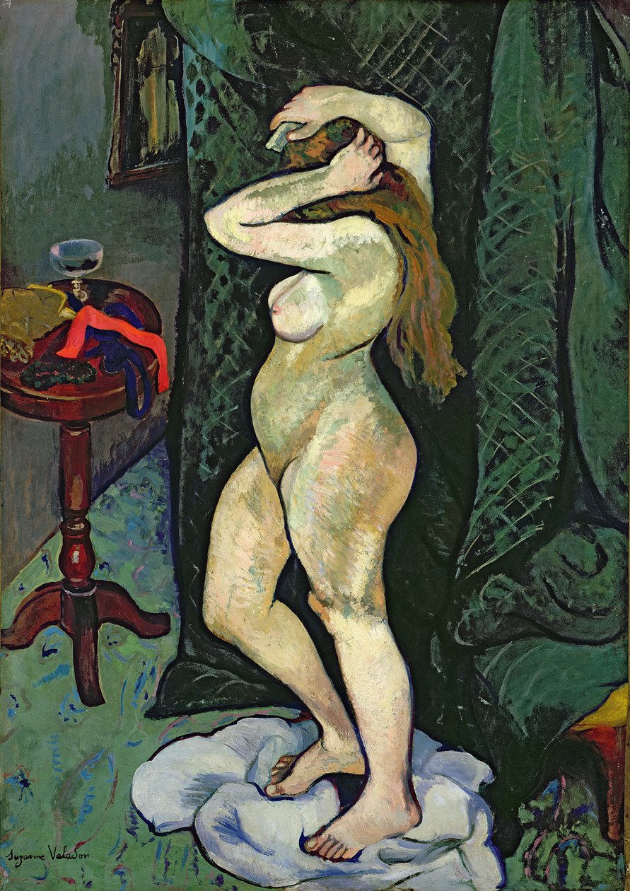 Nago układa włosy autorstwa Marie Clementine (Suzanne) Valadon