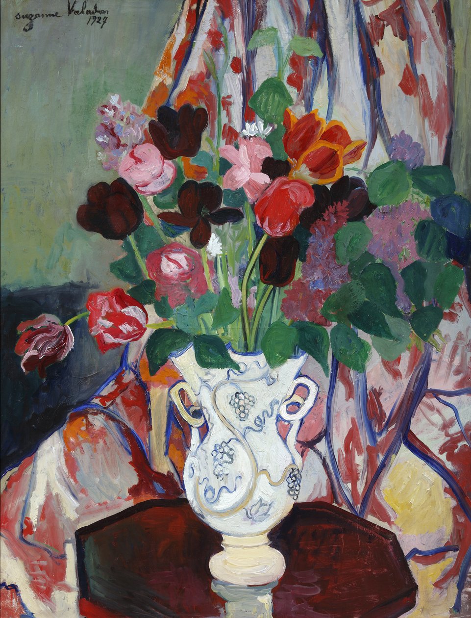 Wazon z tulipanami, 1927 autorstwa Marie Clementine (Suzanne) Valadon