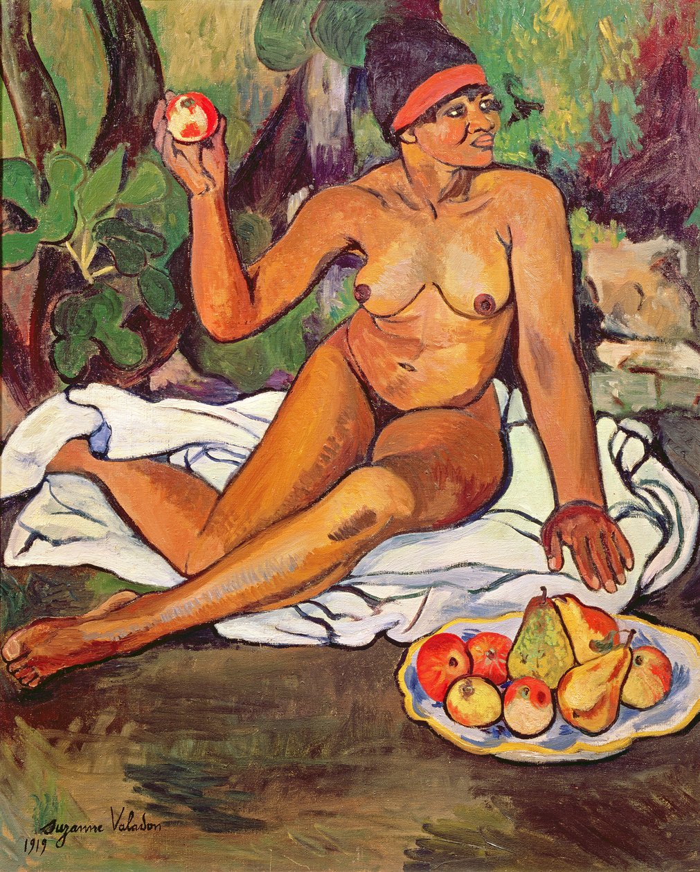 Młoda kobieta półkasta autorstwa Marie Clementine (Suzanne) Valadon