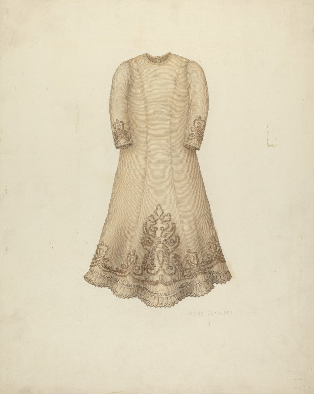 Sukienka niemowlęca, ok. 1900 r. 1938. autorstwa Marie Famularo