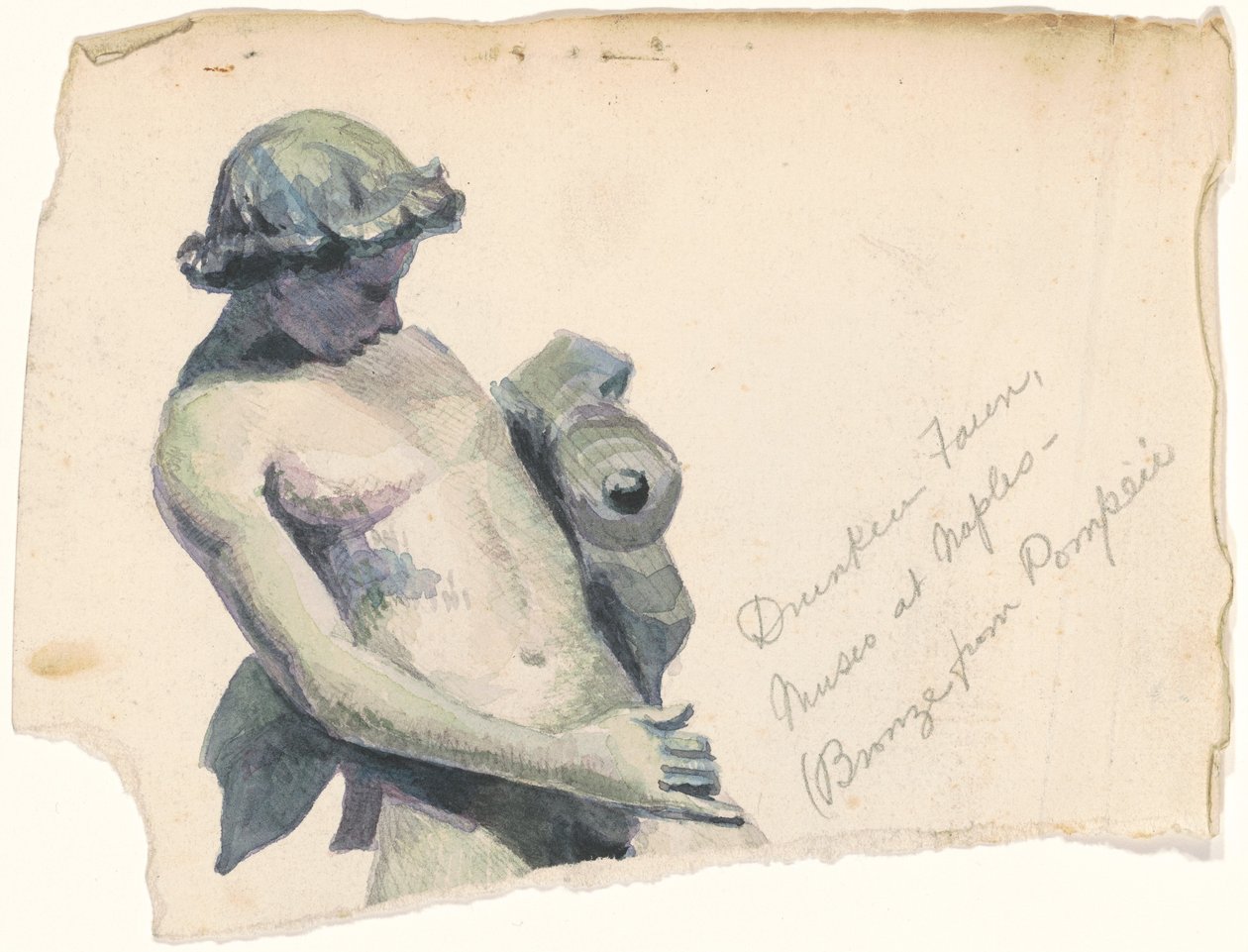Pijany Faun, Museo w Neapolu autorstwa Marietta Minnigerode Andrews