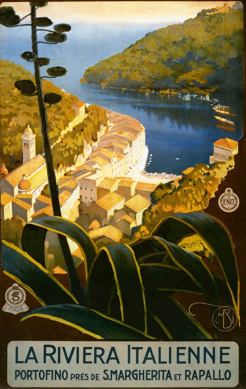 Reklama magazynu Italian Riviera autorstwa Mario Borgoni