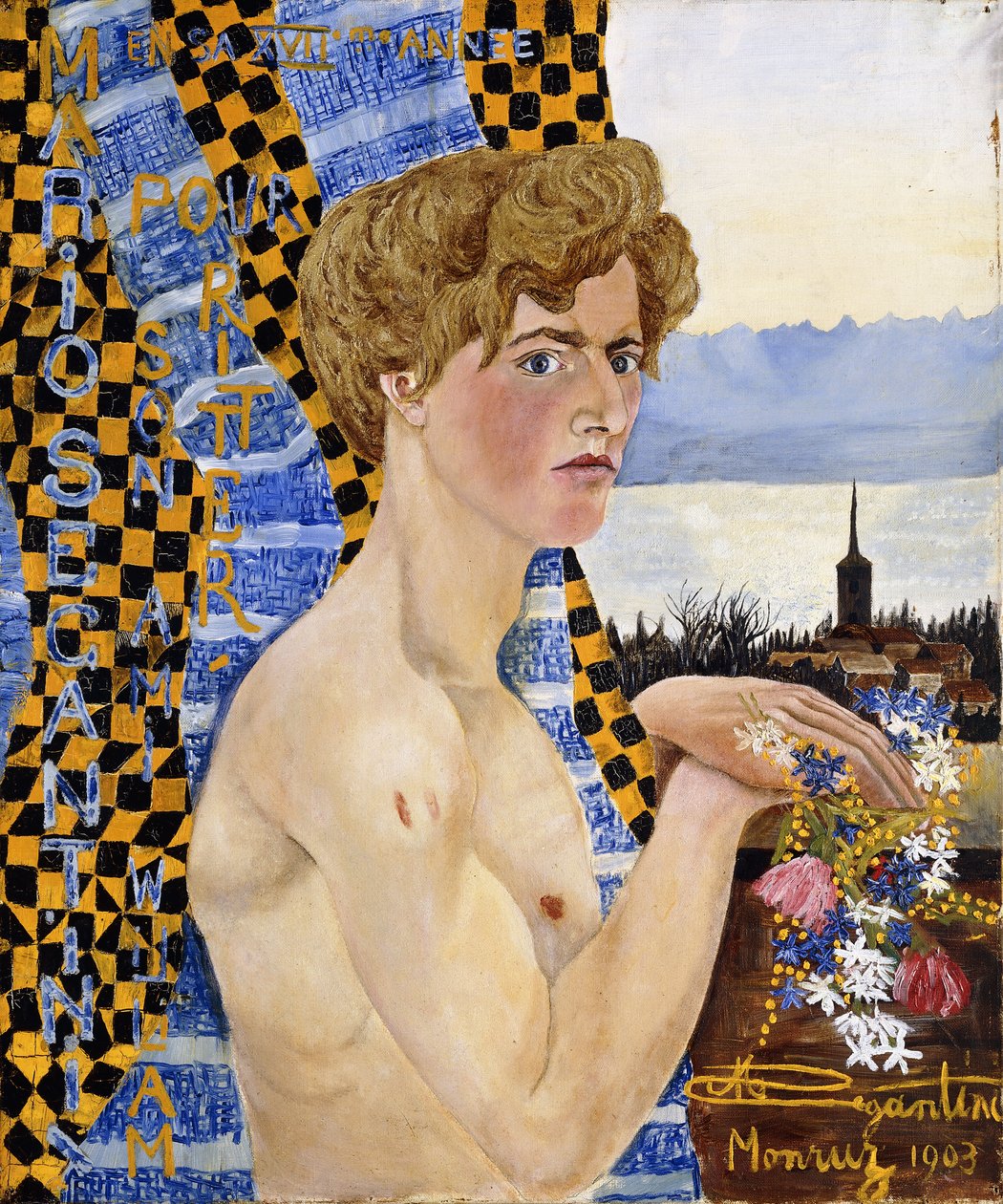 Autoportret, 1903 autorstwa Mario Segantini