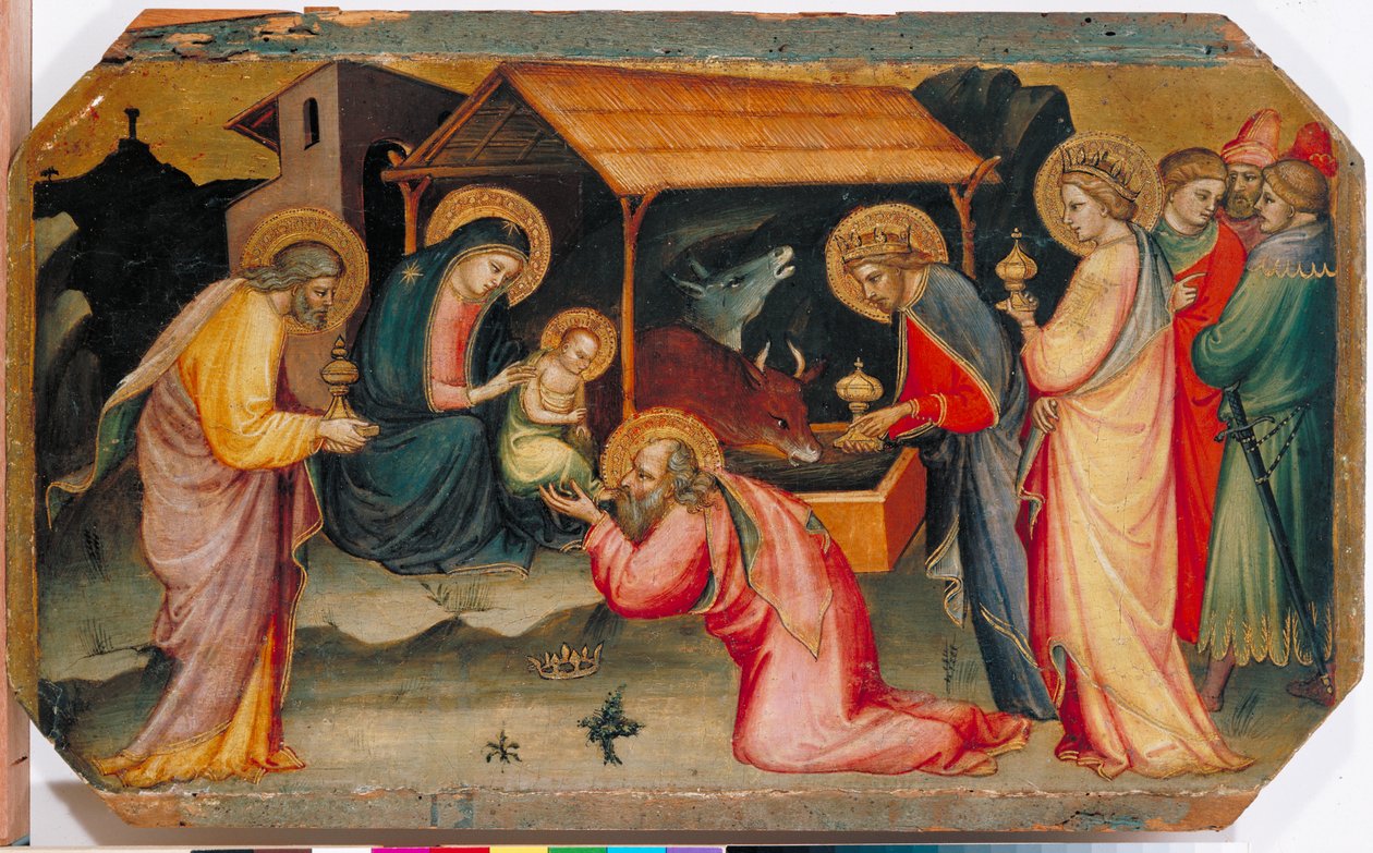 Adoracja Trzech Króli, ok. 1405 (tempera na panelu) autorstwa Mariotto di Nardo