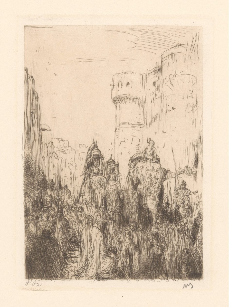 Parada ze słoniami autorstwa Marius Bauer (signed by artist)