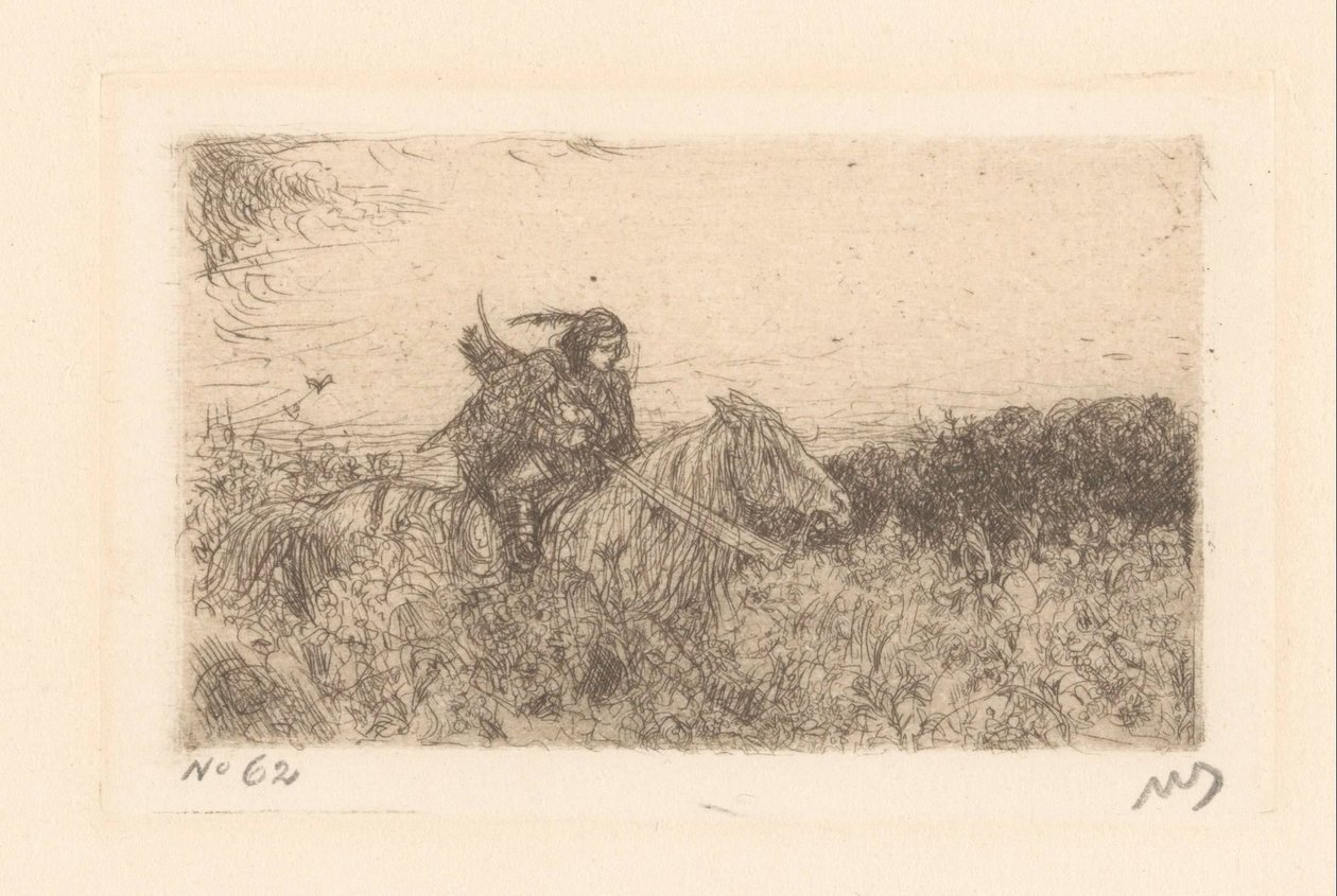 Jeździec autorstwa Marius Bauer (signed by artist)