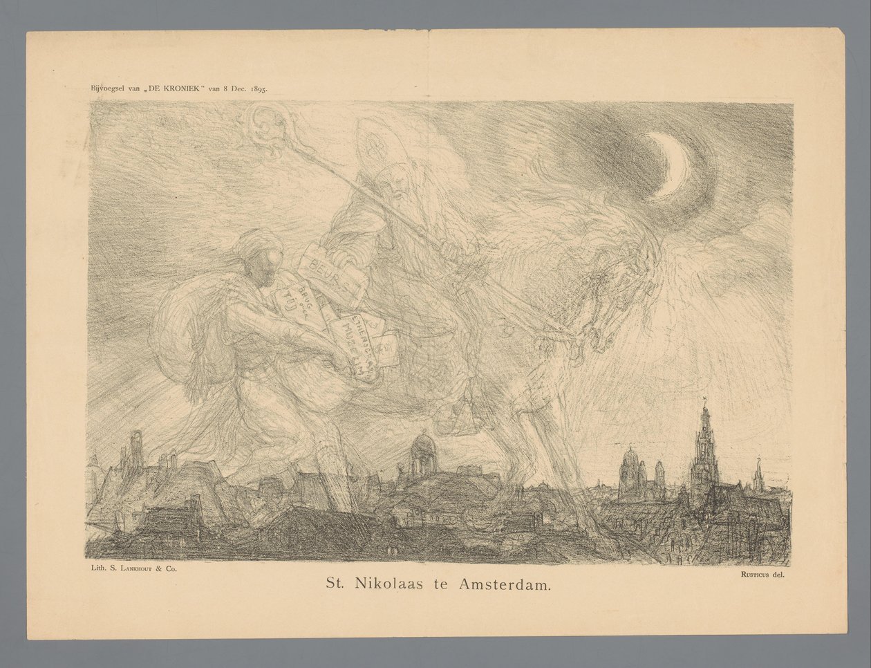St. Nikolaas te Amsterdam (tytuł na obiekcie) autorstwa Marius Bauer
