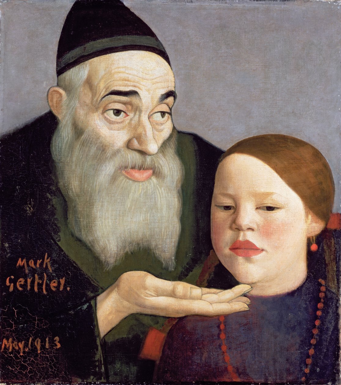 Rabin i jego wnuk, 1913 autorstwa Mark Gertler