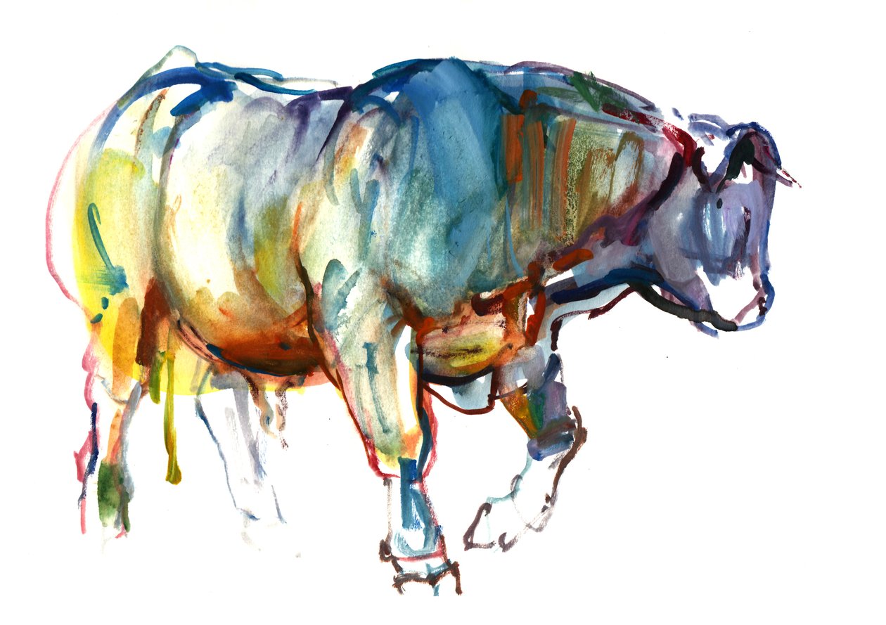 Gravitas, 2010, (akwarela i gwasz na papierze) autorstwa Mark Adlington