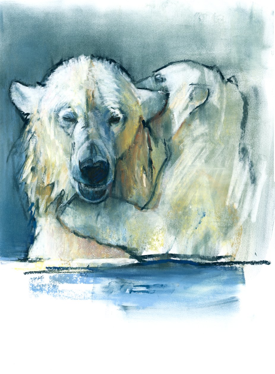 Matka, 2016, (zawiera i pastel na papierze) autorstwa Mark Adlington