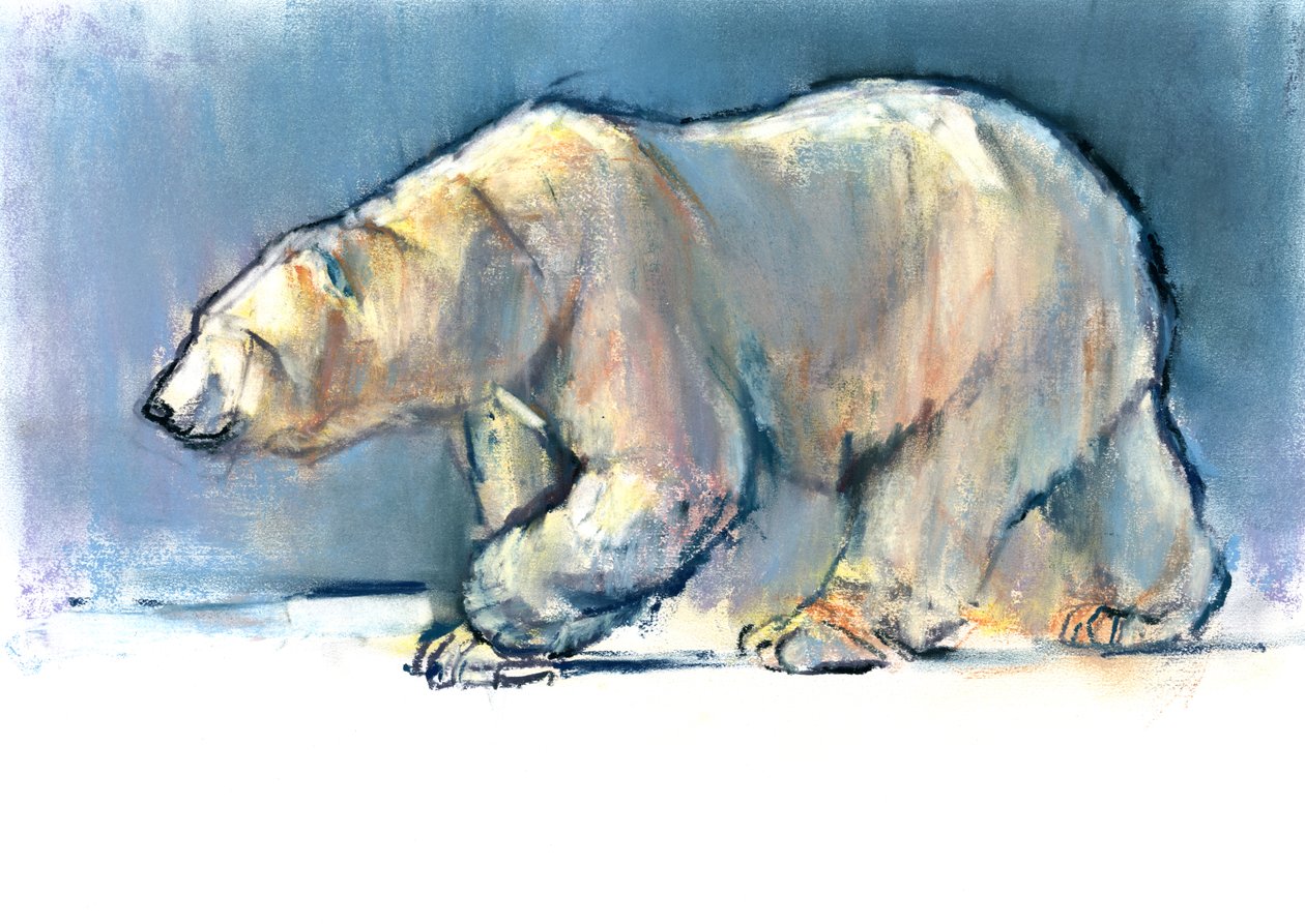 Refrakcja, 2016, (treść i pastel na papierze) autorstwa Mark Adlington