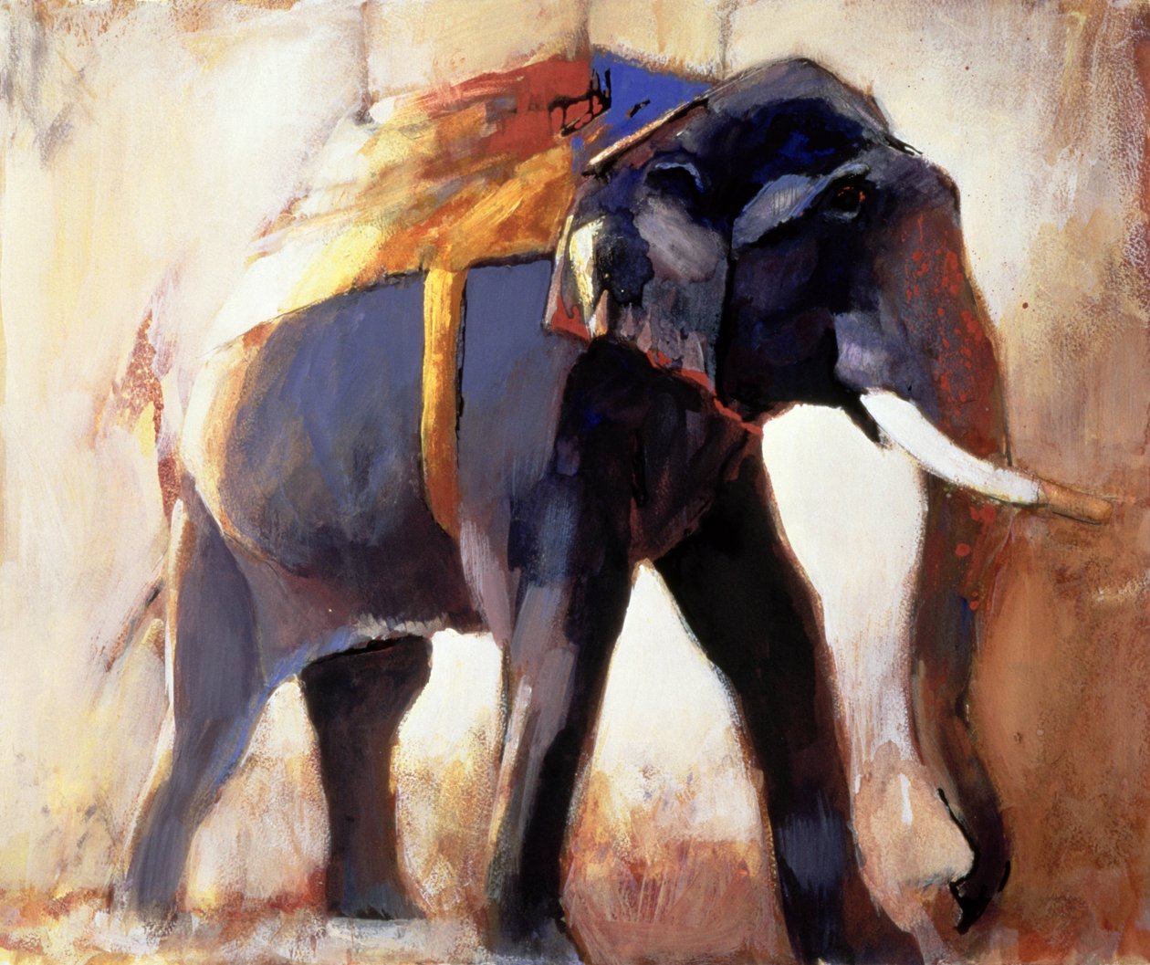 Shivaji, Khana, 1996 (media mieszane na papierze) autorstwa Mark Adlington