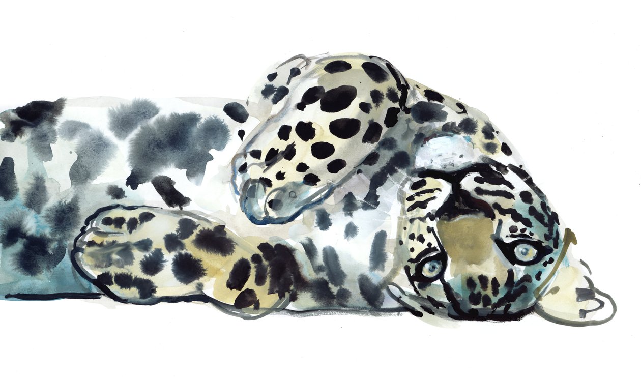 Do góry nogami, 2015, (akwarela na papierze) autorstwa Mark Adlington