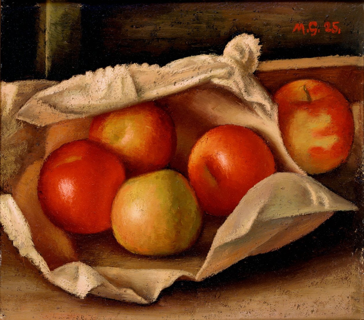 Jabłka w torbie, 1925 autorstwa Mark Gertler