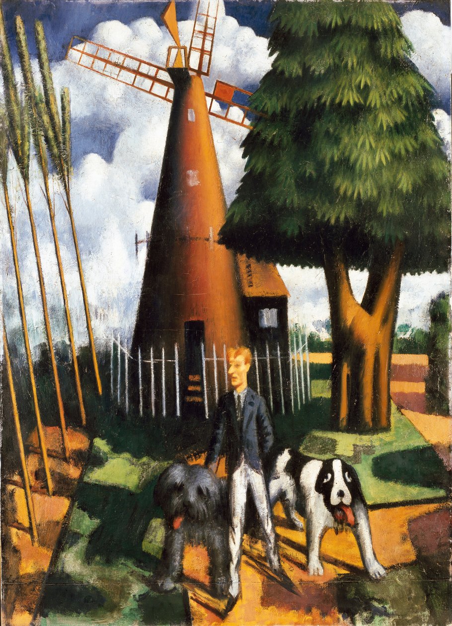 Gilbert Cannan i jego młyn, 1916 autorstwa Mark Gertler