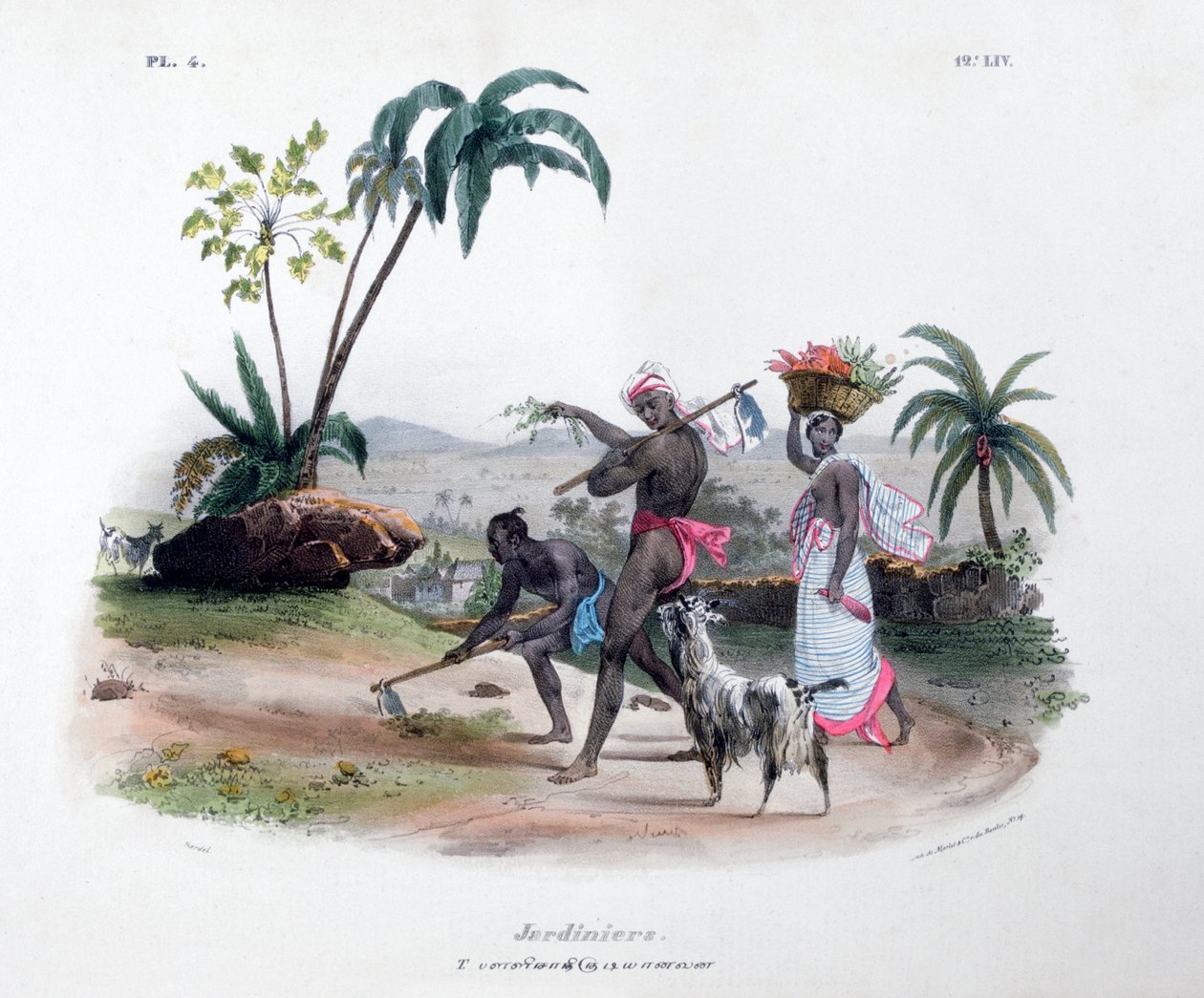 Ogrodnicy, 1828 autorstwa Marlet et Cie