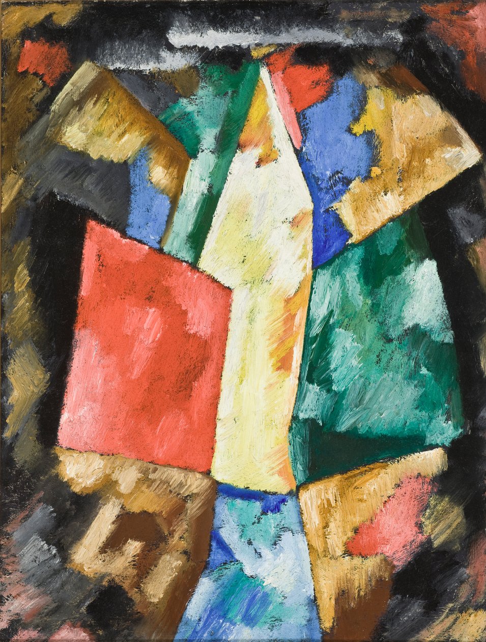 Abstrakcja; błękit, żółć i zieleń, ok. 1913 autorstwa Marsden Hartley