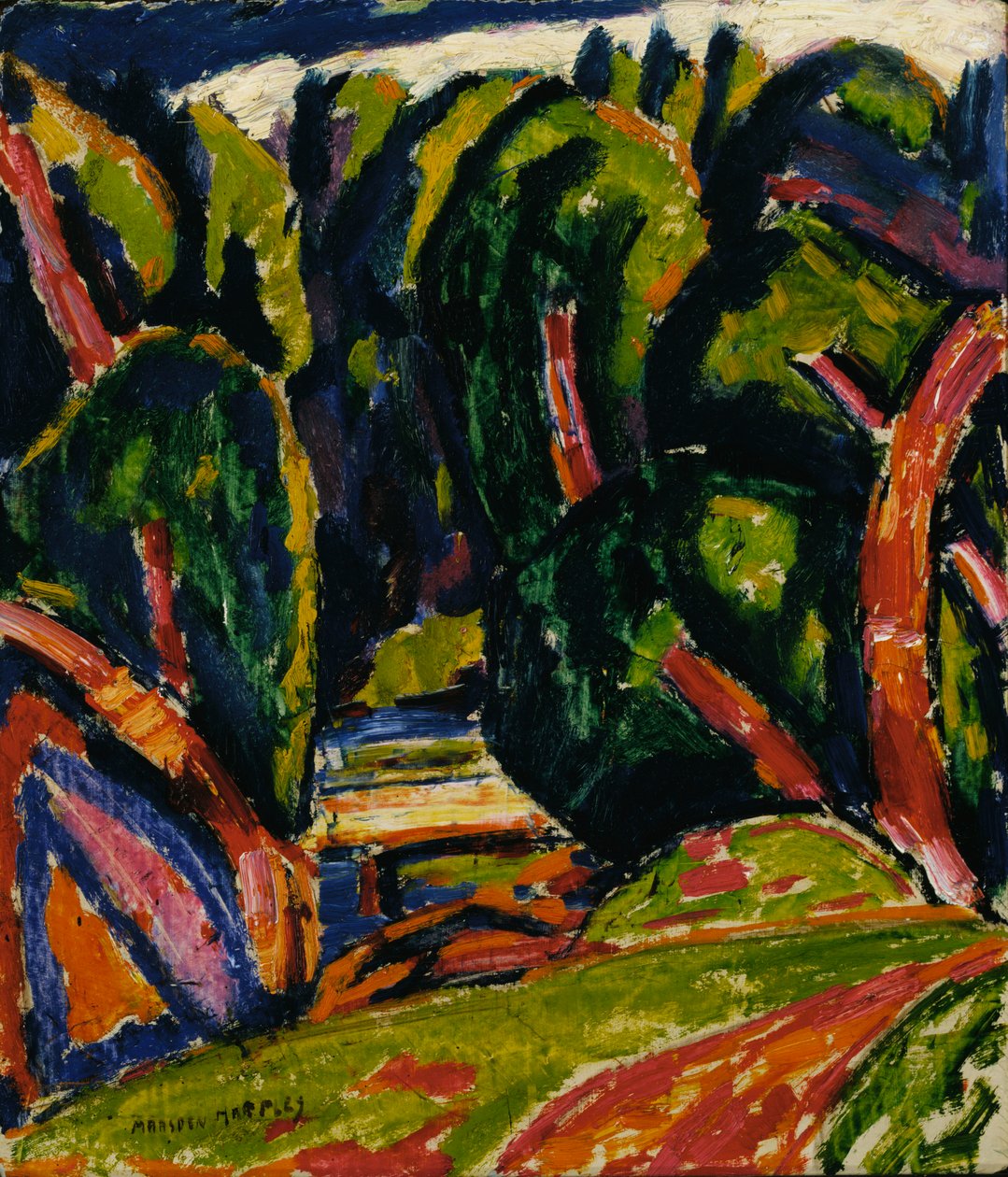 Czerwone drzewo, 1910. autorstwa Marsden Hartley