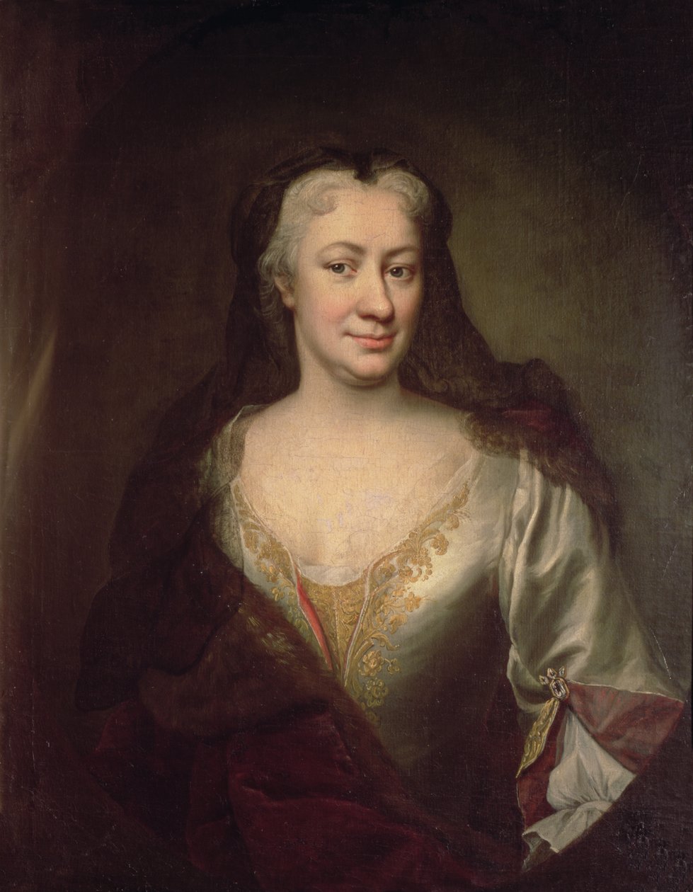 Hrabina Fuchs, guwernantka Marii Teresy, cesarzowej Austrii autorstwa Martin II Mytens or Meytens