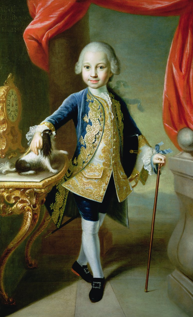 Portret chłopca z czworonogiem, XVIII w. autorstwa Martin II Mytens or Meytens