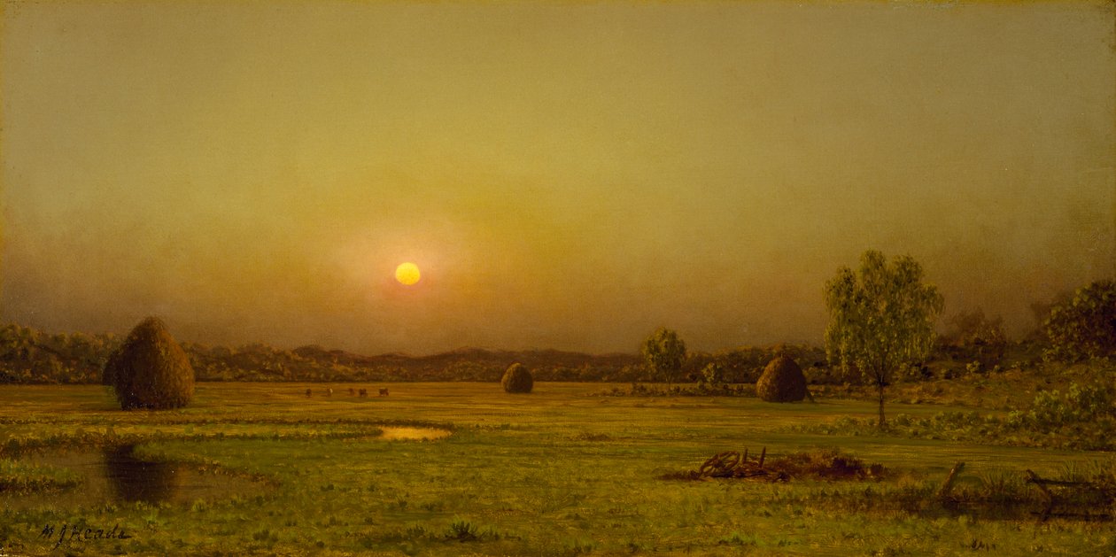 Marsh Sunset, Newburyport, Massachusetts, c. 1876-1882 autorstwa Martin Johnson Heade