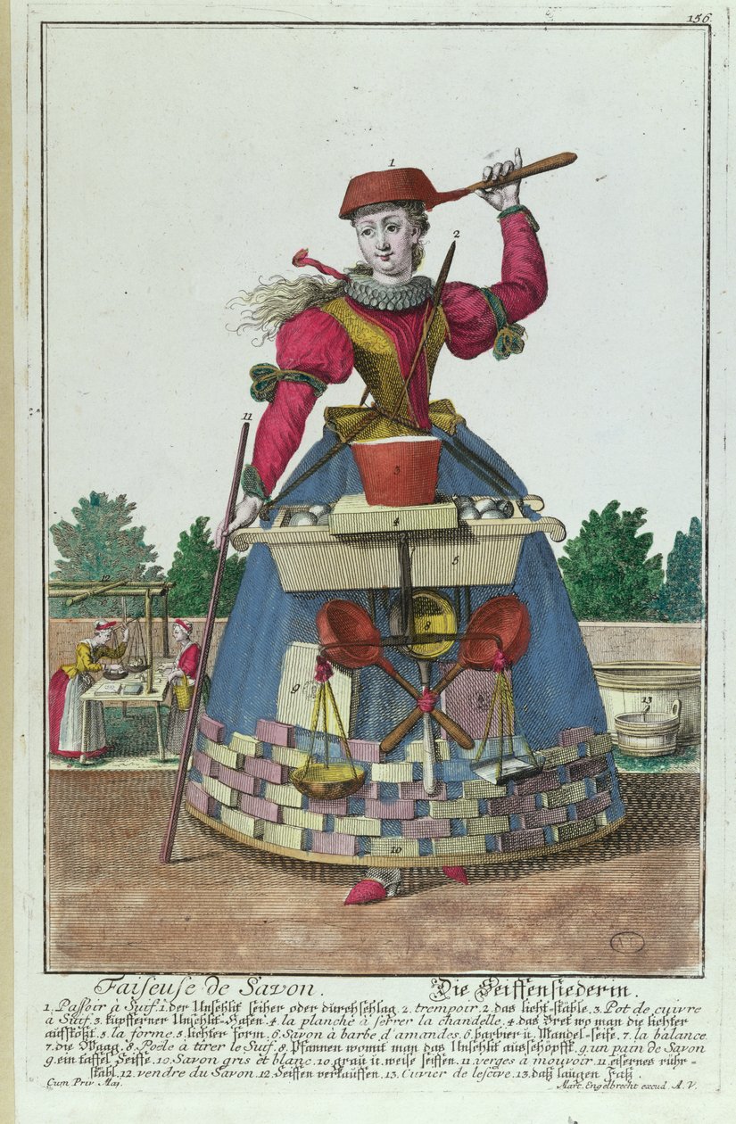Wytwórca mydła, ok. 1735 (patrz także 170137) autorstwa Martin Engelbrecht
