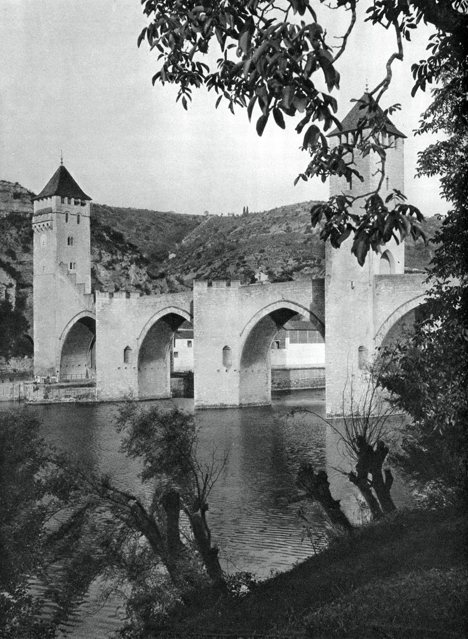 Most Valentre, Cahors, Francja, 1937. autorstwa Martin Hurlimann