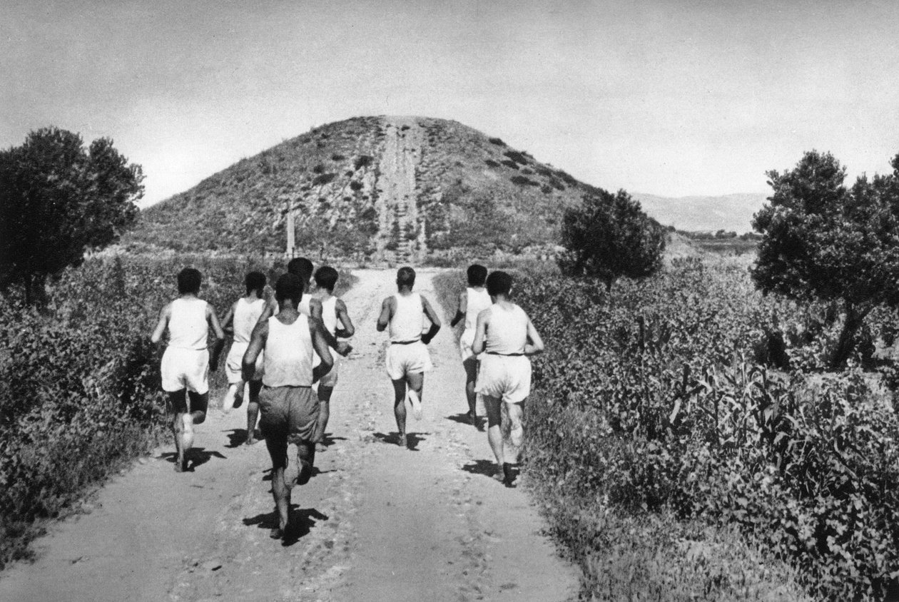 Tumulus Maratonu, Grecja, 1937. autorstwa Martin Hurlimann