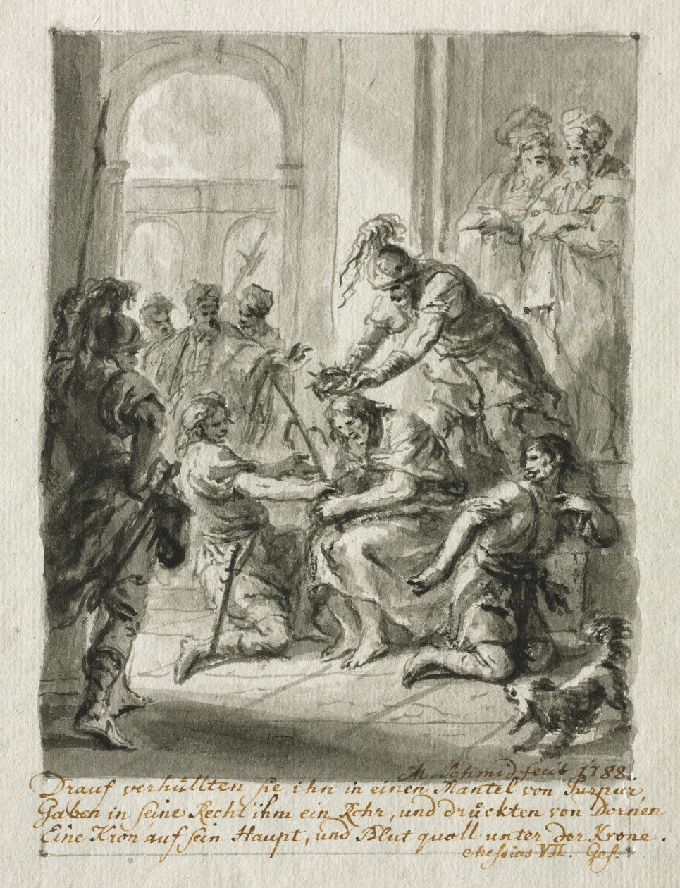 Chrystus ukoronowany cierniem, 1788. autorstwa Martin Johann Schmidt
