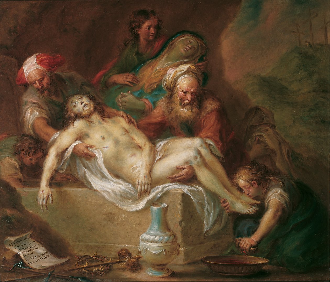 Złożenie do grobu Chrystusa autorstwa Martin Johann Schmidt