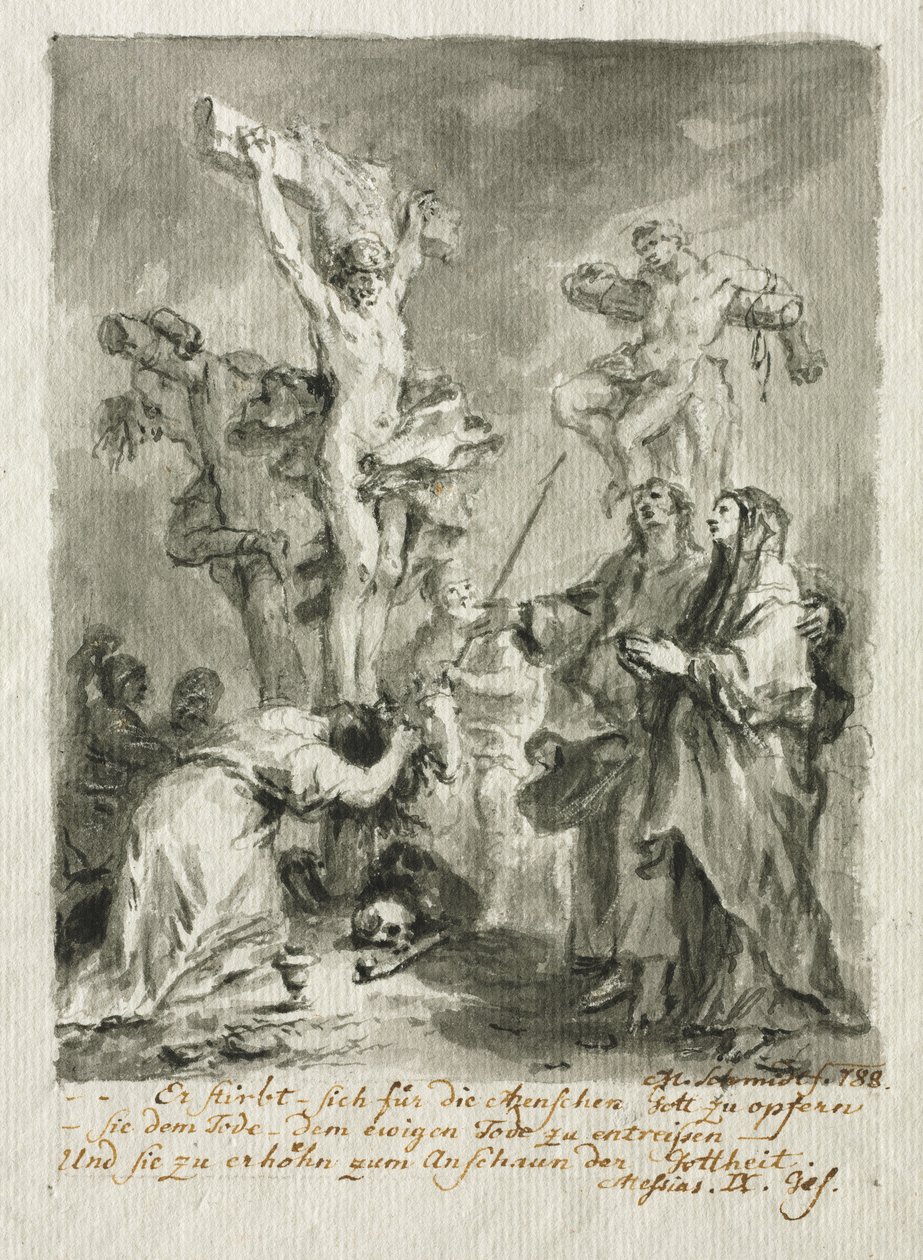 Ukrzyżowanie, 1788. autorstwa Martin Johann Schmidt