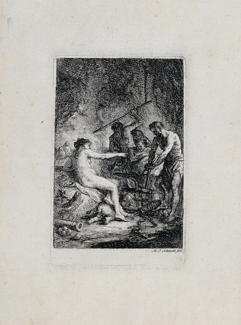 Wenus w kuźni Vulcan autorstwa Martin Johann Schmidt